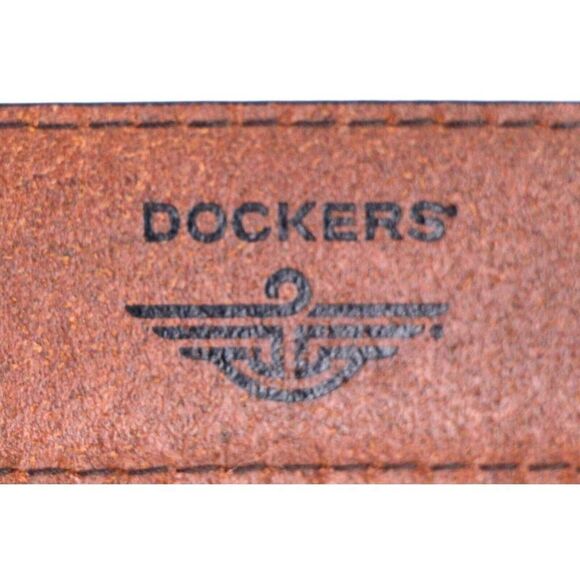 DOCKERS BROWN GENUINE LEATHER 1 1/8"Wd CASUAL DRESS MEN'S BELT Sz 38/95 (T98 - Picture 6 of 11